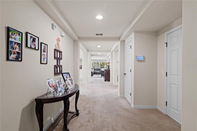 2613 Breezy Meadow Rd, Apopka, FL 32712 - hallway featuring light colored carpet and recessed lighting