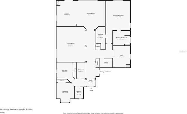 2613 Breezy Meadow Rd, Apopka, FL 32712 - view of floor plan / room layout