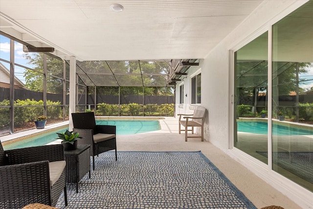1030 Huntington Ct, Longwood, FL 32750 - view of pool featuring a fenced backyard, a patio, and a lanai
