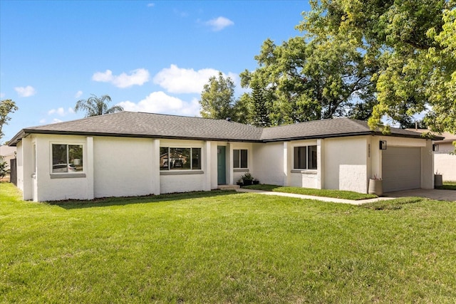 1030 Huntington Ct, Longwood, FL 32750 - ranch-style home featuring a garage, a front yard, stucco siding, and concrete driveway
