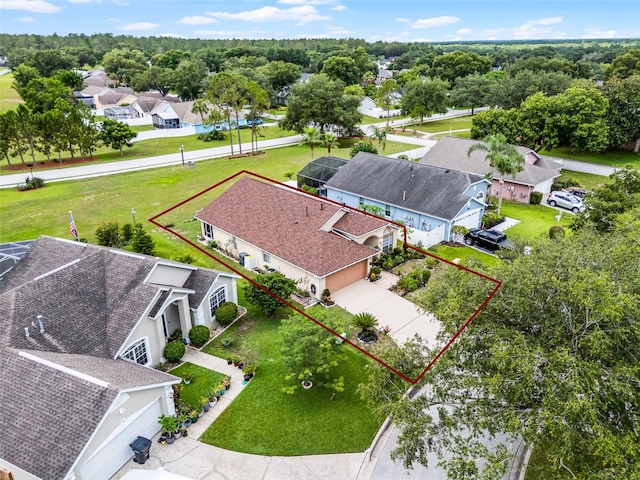 527 Durango Loop St, Davenport, FL 33897 - aerial view of residential area featuring property parcel outlined