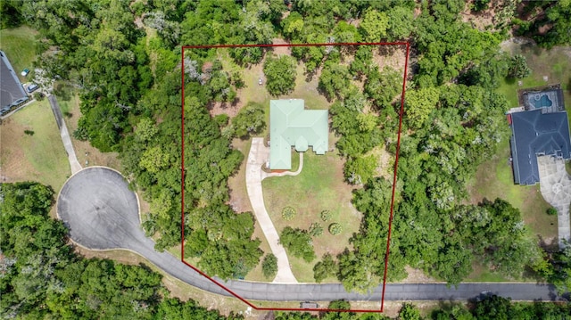 1908 S Farm Rd, Deland, FL 32720 - aerial overview of property's location featuring property parcel outlined