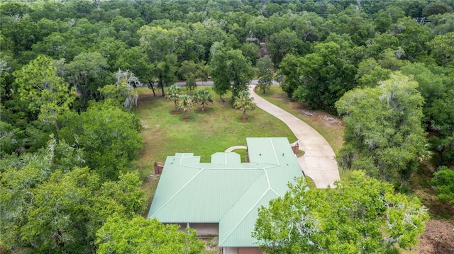 1908 S Farm Rd, Deland, FL 32720 - aerial view of property and surrounding area featuring a heavily wooded area