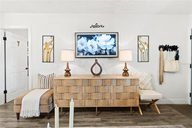 1100 E Caroline St Unit 204, Tavares, FL 32778 - living area with wood finished floors and baseboards
