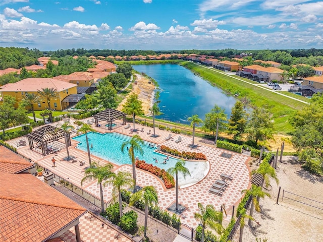 4558 Baleno Ln, Kissimmee, FL 34746 - drone / aerial view of a large body of water and a pool area