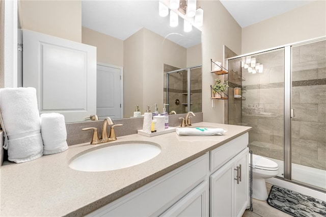 2907 Fable St, Kissimmee, FL 34746 - bathroom featuring vanity, a stall shower, and tile patterned flooring