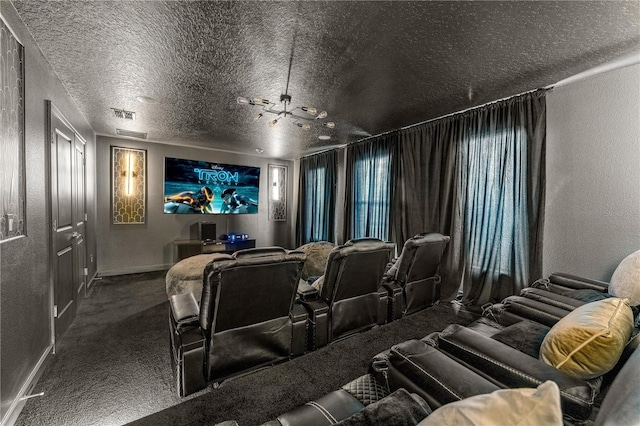 2907 Fable St, Kissimmee, FL 34746 - carpeted cinema room with a textured wall and a textured ceiling
