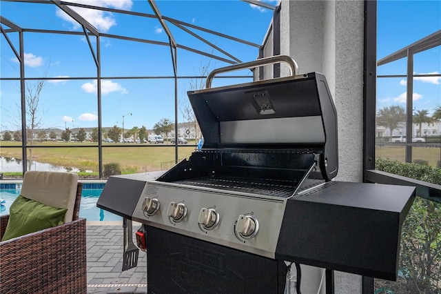 2907 Fable St, Kissimmee, FL 34746 - view of patio / terrace with a lanai and an outdoor pool
