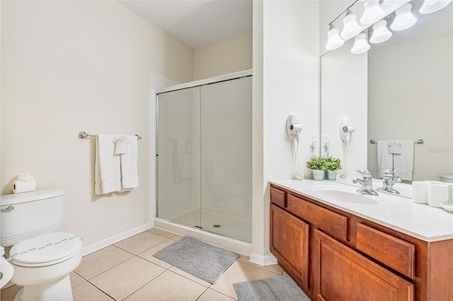 4114 Breakview Dr Unit 110, Orlando, FL 32819 - full bathroom featuring vanity, a shower stall, and tile patterned floors