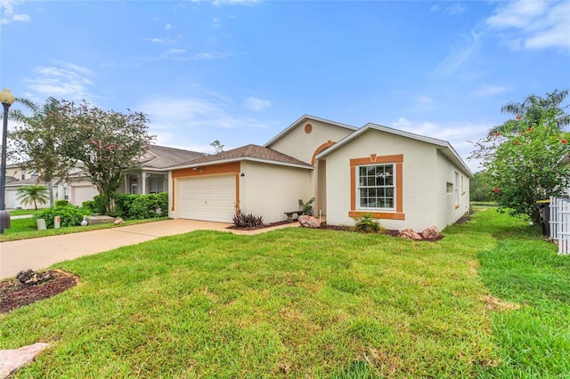 162 Canary Island Cir, Davenport, FL 33837 - ranch-style home featuring stucco siding, a garage, driveway, and a front yard