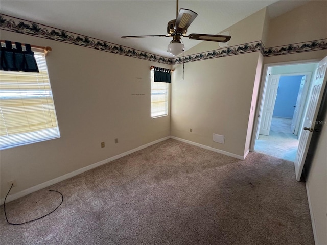 1082 S Fork Cir, Melbourne, FL 32901 - carpeted empty room featuring a ceiling fan and baseboards