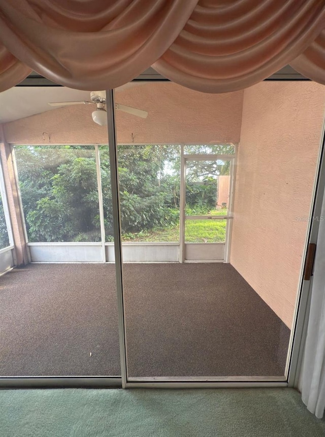 1082 S Fork Cir, Melbourne, FL 32901 - unfurnished sunroom featuring healthy amount of natural light and ceiling fan