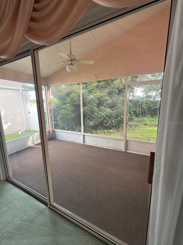 1082 S Fork Cir, Melbourne, FL 32901 - unfurnished sunroom with a ceiling fan