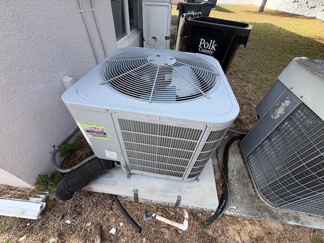266 Vervain Ave, Davenport, FL 33837 - exterior view of a cooling unit and stucco siding