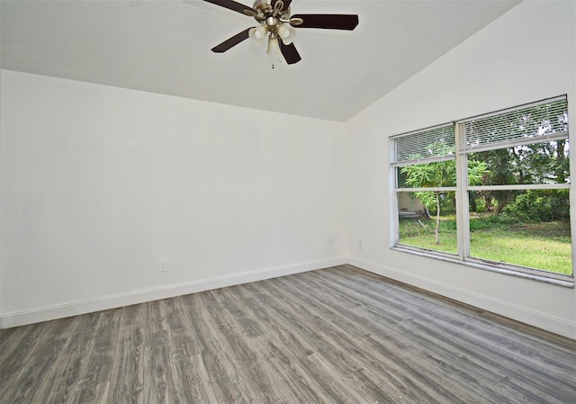 1502 W 16 Th St, Sanford, FL 32771 - unfurnished room with lofted ceiling, wood finished floors, and a ceiling fan