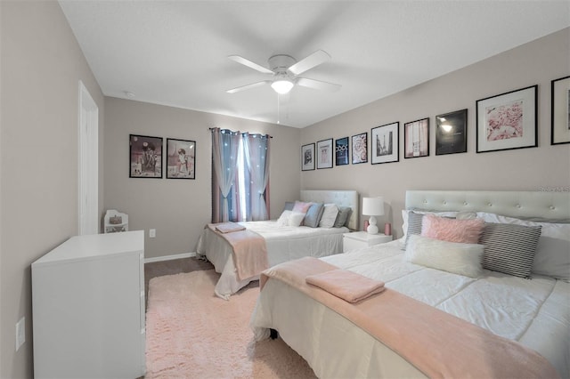 1270 Fountain Coin Loop, Orlando, FL 32828 - bedroom with light colored carpet and a ceiling fan