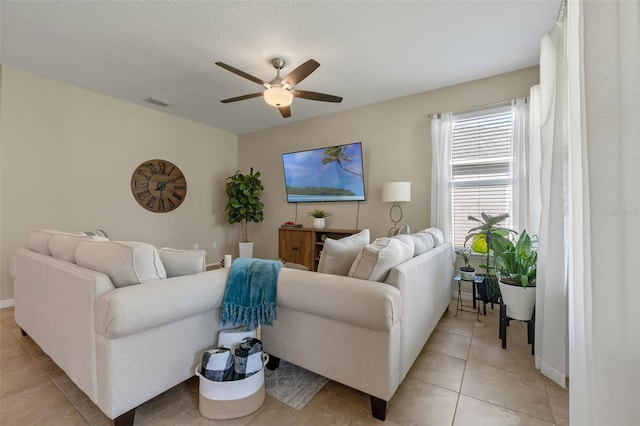 1958 Commander Way, Kissimmee, FL 34746 - living room featuring a ceiling fan and light tile patterned flooring