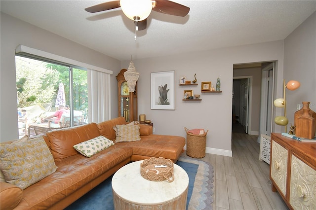 628 Riverview Ave, Altamonte Springs, FL 32714 - living room with ceiling fan and light wood-type flooring
