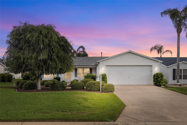 8076 SE 174th Belhaven Loop, The Villages, FL 32162 - ranch-style home featuring an attached garage, concrete driveway, a front yard, and a shingled roof