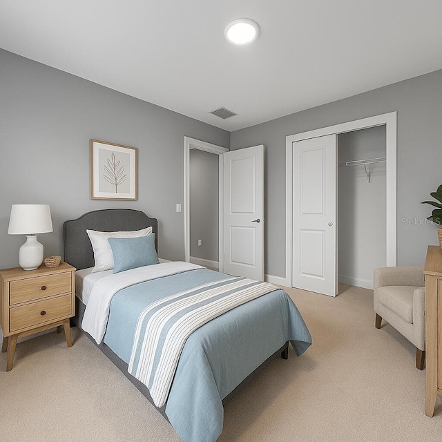 6256 Baywood Ct, Bradenton, FL 34211 - bedroom with light colored carpet and a closet