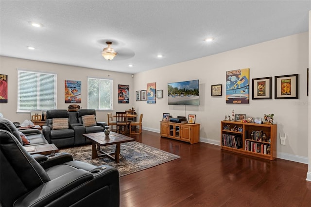 13525 Gorgona Isle Dr, Windermere, FL 34786 - living room featuring wood finished floors, recessed lighting, and ceiling fan
