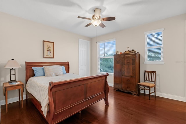 13525 Gorgona Isle Dr, Windermere, FL 34786 - bedroom featuring dark wood-type flooring and a ceiling fan