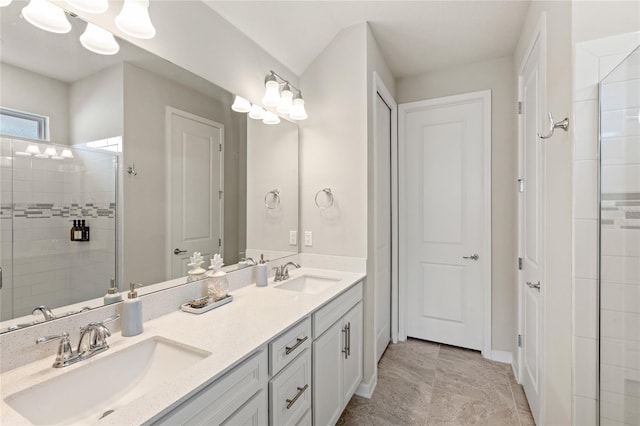5065 Sparkling Water Way, Kissimmee, FL 34746 - bathroom with double vanity and a shower stall