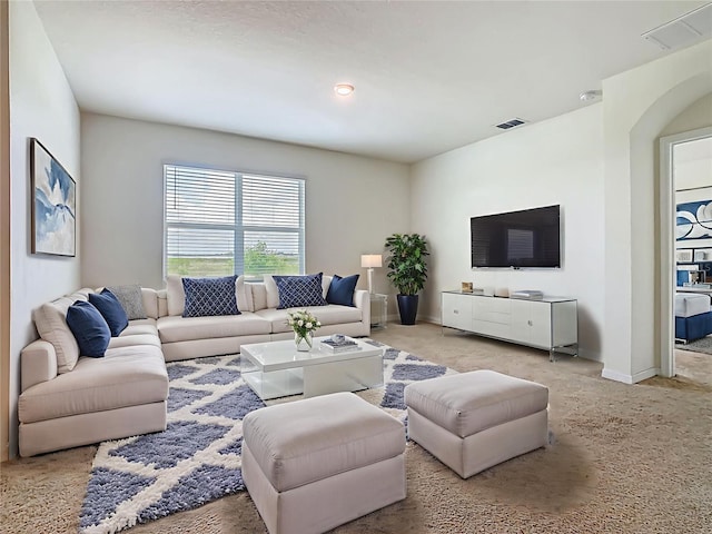 313 Sofia Ln, Lake Alfred, FL 33850 - living room featuring light carpet and baseboards