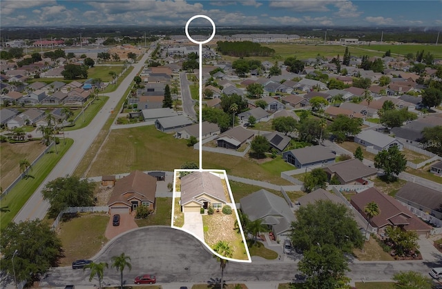 118 Sir Phillips Dr, Davenport, FL 33837 - aerial view of residential area with property parcel outlined