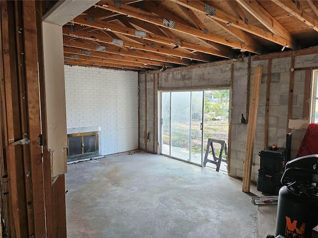 801 Marlin Dr, Punta Gorda, FL 33950 - basement featuring a fireplace
