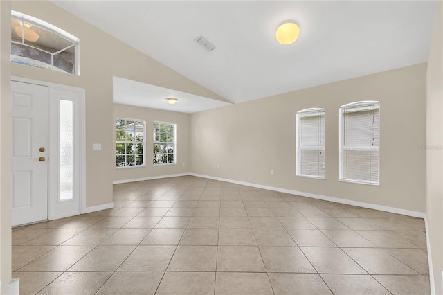 1753 Sage Creek Ct, Orlando, FL 32824 - entrance foyer with light tile patterned floors and vaulted ceiling