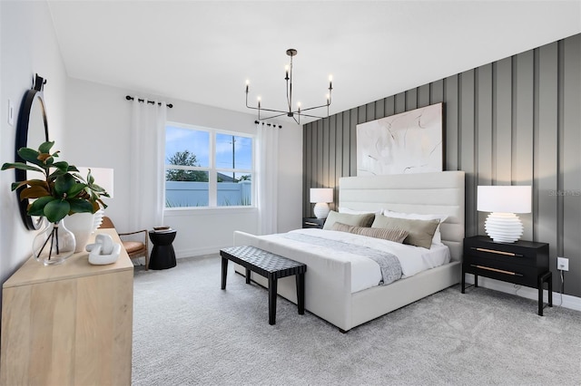 1530 Groveline Rd, Saint Cloud, FL 34771 - carpeted bedroom featuring a chandelier and a water view