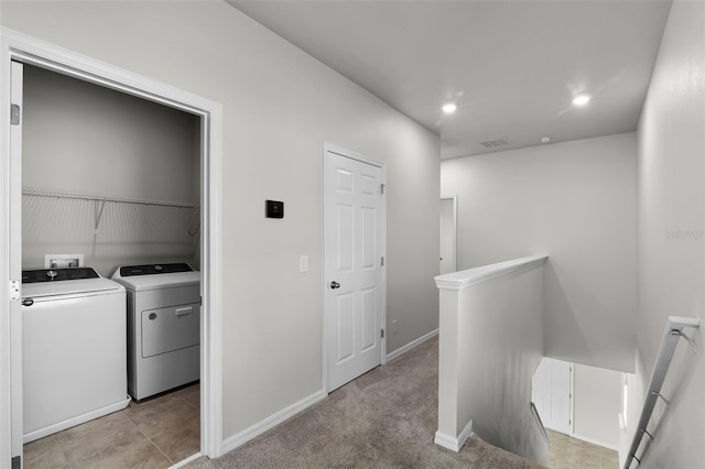 505 Venetian Palms Blvd, New Smyrna Beach, FL 32168 - laundry area with separate washer and dryer and recessed lighting