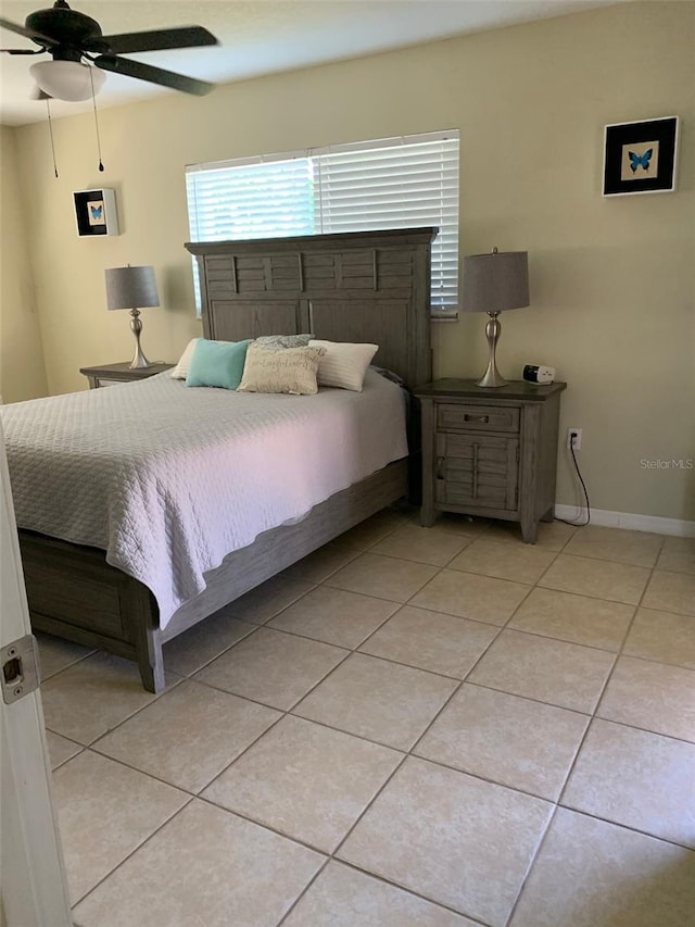 1409 Yorkshire St, Port Charlotte, FL 33952 - bedroom featuring light tile patterned floors and ceiling fan