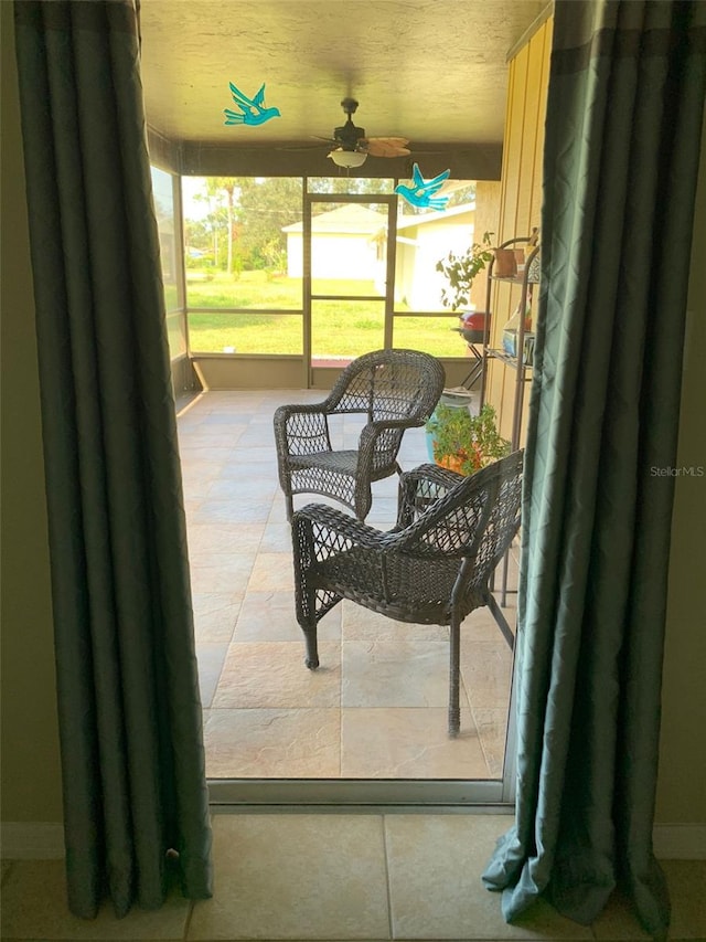 1409 Yorkshire St, Port Charlotte, FL 33952 - sunroom / solarium featuring a ceiling fan