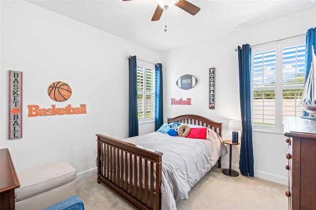 1181 Castlevecchio Loop, Orlando, FL 32825 - carpeted bedroom featuring baseboards and ceiling fan