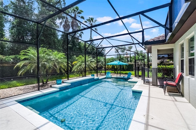 100 Verde Way, Debary, FL 32713 - outdoor pool featuring a patio and glass enclosure