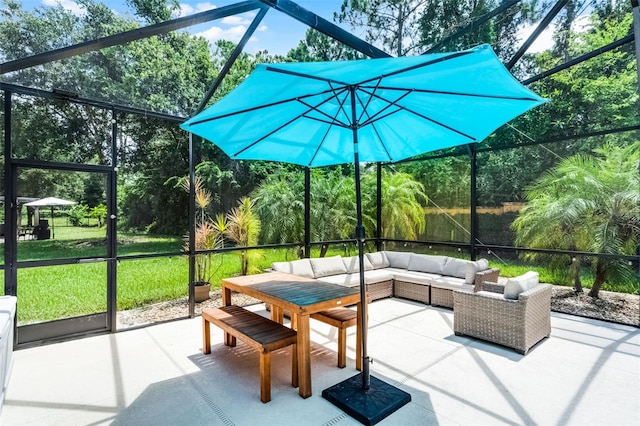 100 Verde Way, Debary, FL 32713 - view of patio / terrace with outdoor lounge area and a lanai