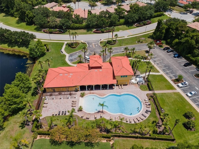 100 Verde Way, Debary, FL 32713 - bird's eye view of a pool area and a nearby body of water
