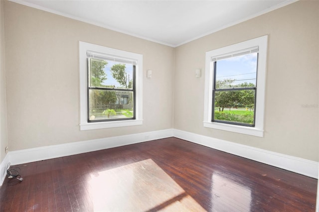 1215 6th St, Clermont, FL 34711 - unfurnished room with plenty of natural light, crown molding, and hardwood / wood-style flooring