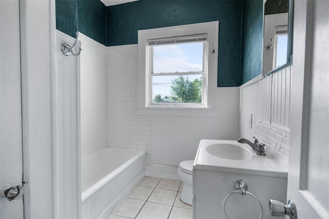 1215 6th St, Clermont, FL 34711 - full bath featuring tile patterned flooring, vanity, and shower / washtub combination