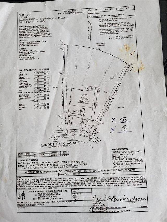 2412 Camden Park Ave, Davenport, FL 33837 - survey map / technical document