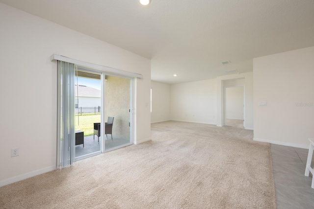 3241 Silas Dr, New Smyrna Beach, FL 32168 - spare room featuring carpet and recessed lighting