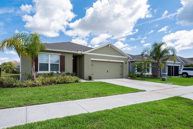 3241 Silas Dr, New Smyrna Beach, FL 32168 - ranch-style house featuring an attached garage, stucco siding, and driveway