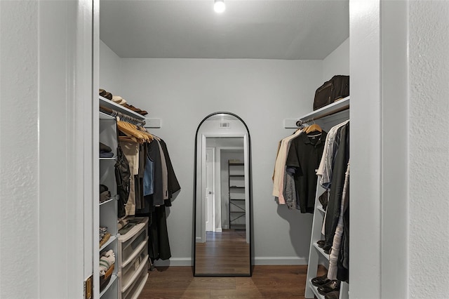 1100 Delaney Ave Unit F407, Orlando, FL 32806 - walk in closet featuring wood finished floors