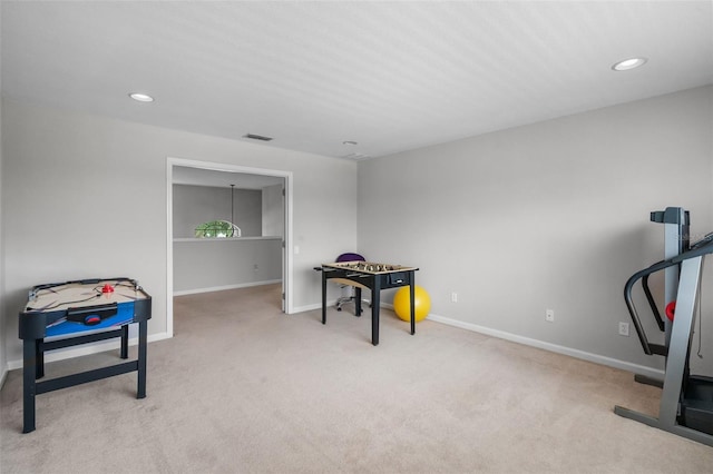 594 Hernando Pl, Clermont, FL 34715 - game room with carpet floors and recessed lighting