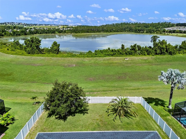 594 Hernando Pl, Clermont, FL 34715 - water view with a fenced backyard