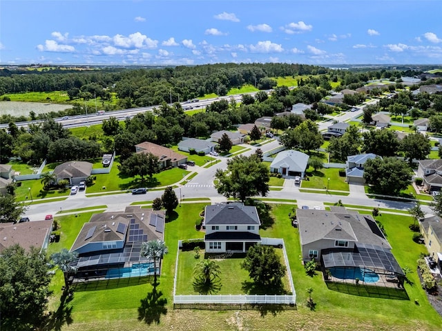 594 Hernando Pl, Clermont, FL 34715 - aerial perspective of suburban area featuring a pool area