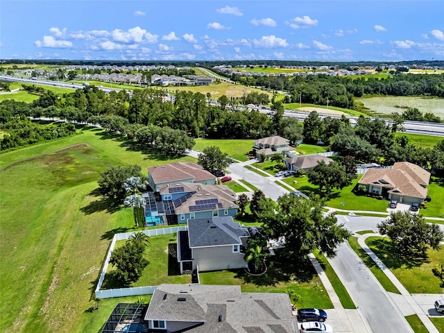 594 Hernando Pl, Clermont, FL 34715 - aerial perspective of suburban area with a tree filled landscape