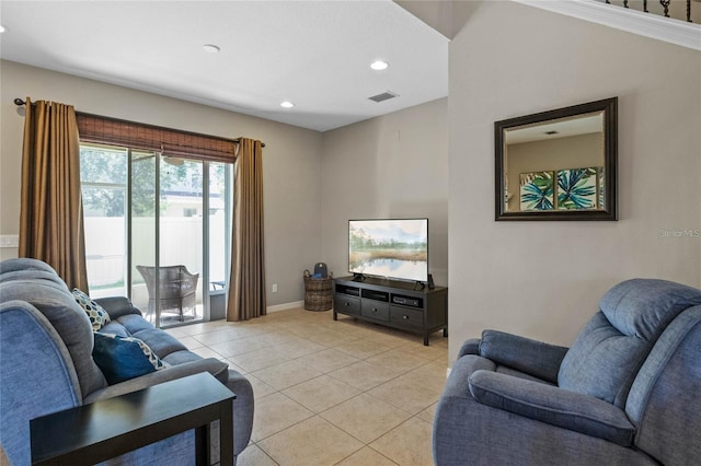 2122 Bent Grass Ave, Ocoee, FL 34761 - living room with light tile patterned flooring and recessed lighting